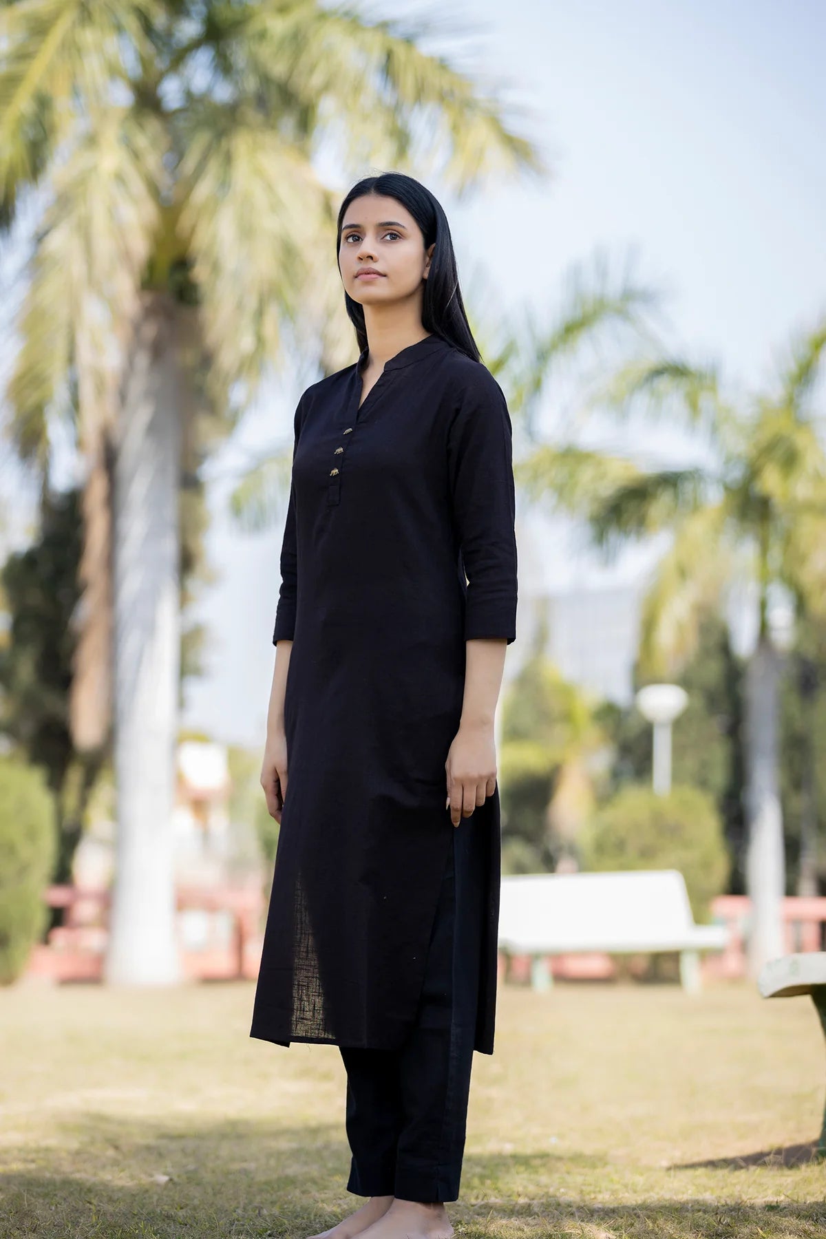 Shop Navy Blue Rayon Straight Kurta With Floral Print For Every Occasion at  Soch India
